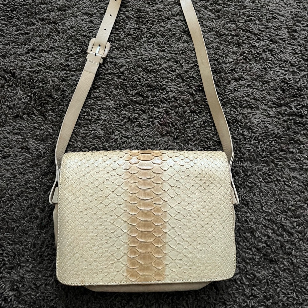 Authentic python Maison Margiela crossbody bag in light nude